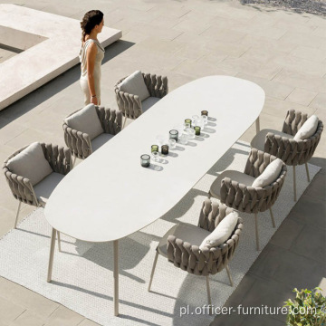 Nordic Courtyard Rattan Garden Table and Frea Kombinacja